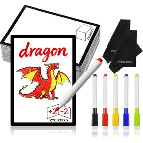 50 Pcs Reusable MTG Token Cards Dry Erase with 5 Color-Coded Markers DIY Blank for MTG D&D Card Games Accessories in Kuwait