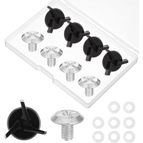 8 Pieces Helmet Visor Screws, Stainless Steel Plastic Motorcycle Helmet Screws with Bolts for Dirt Bike Black in Kuwait