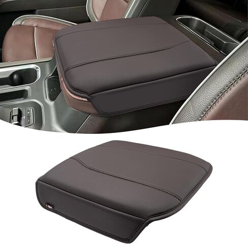 Center Console Armrest Cover for GMC Sierra & Chevy Silverado 2019-2026, Yukon & Tahoe & Suburban 2021-2026, Bucket Seat Console, Leather Arm Rest Cover for Car, Brownstone in Saudi Arabia
