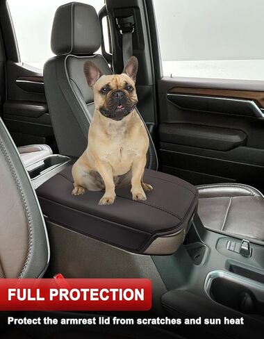 Center Console Armrest Cover for GMC Sierra & Chevy Silverado 2019-2026, Yukon & Tahoe & Suburban 2021-2026, Bucket Seat Console, Leather Arm Rest Cover for Car, Brownstone in Saudi Arabia