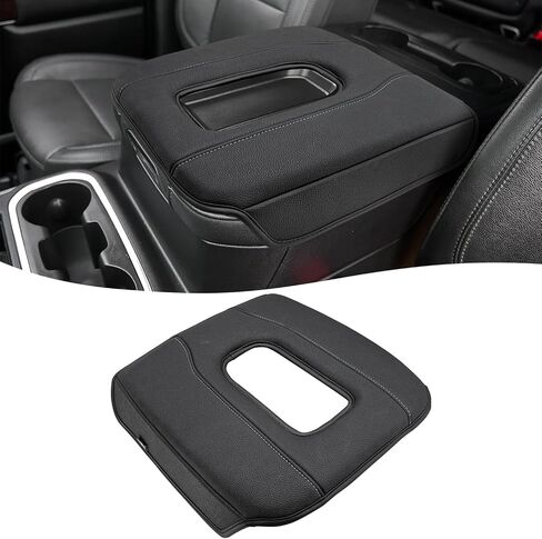 Center Console Armrest Cover for GMC Sierra & Chevy Silverado 2019-2026, Yukon & Tahoe & Suburban 2021-2026, Bucket Seat Console, Leather Arm Rest Cover for Car, Brownstone in Saudi Arabia