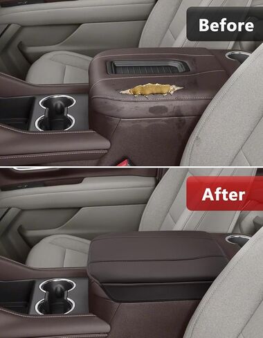 Center Console Armrest Cover for GMC Sierra & Chevy Silverado 2019-2026, Yukon & Tahoe & Suburban 2021-2026, Bucket Seat Console, Leather Arm Rest Cover for Car, Brownstone in Saudi Arabia