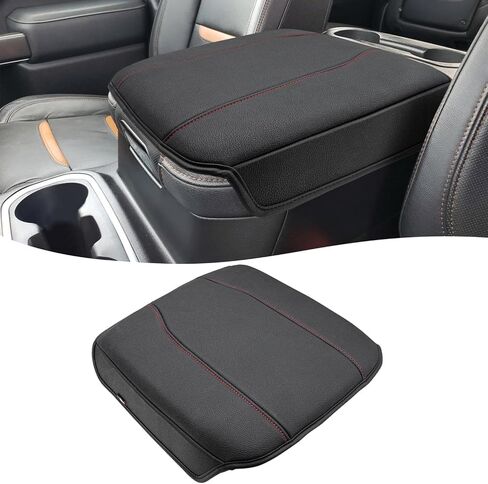 Center Console Armrest Cover for GMC Sierra & Chevy Silverado 2019-2026, Yukon & Tahoe & Suburban 2021-2026, Bucket Seat Console, Leather Arm Rest Cover for Car, Brownstone in Saudi Arabia