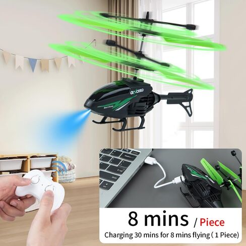 طائرة هليكوبتر RC، لعبة هليكوبتر للتحكم عن بعد للأطفال مع رحلة 10 دقائق، ألعاب هليكوبتر داخلية تستشعر الإيماءات، 3 طائرات RC للأطفال مع ضوء، هدايا عيد ميلاد للأولاد والبنات in Kuwait