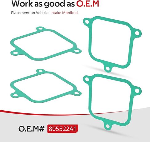 JAVIK 4Pcs Intake Plenum Gasket For Mercruiser 7.4L 454 CID V8 GM / 8.2L 502 CID V8 GM O.E.M# 805522A1 in Kuwait