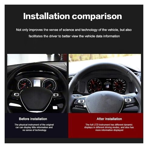 Digital Board Compatible with Volkswagen Multivan T5 2012-2019 10.25 Inch Cockpit Virtual Instrument Gauge Upgrade Accessories in Kuwait