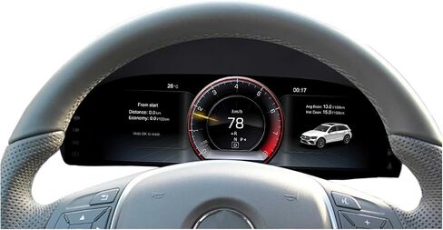 12.3’’ Digital Instrument Cluster Compatible With Mercedes-Benz E-Class W212 (2014–2015) NTG 4.5 Dashboard Gauge Panel in Kuwait