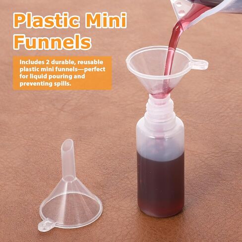 4Pcs Precision Tip Applicator Bottle with 2 Mini Funnel Multicolor Lids, 15ml Glue Bottles with Fine Tip, Glue Dispenser for DIY Quilling Paper Craft Painting in Kuwait