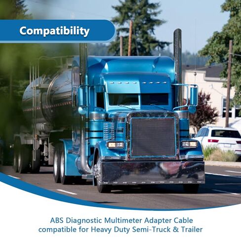 Heavy Duty Semi-Truck & Trailer ABS Diagnostic Multimeter Adapter Cable Kit, Pure Copper Core ABS Sensor Test Leads in Kuwait