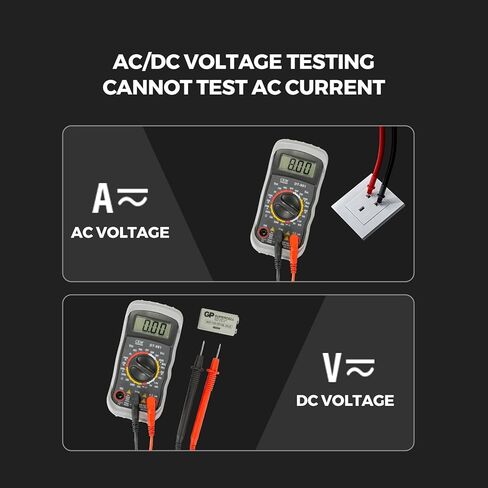 CEM 2000 Counts Digital Multimeter TRMS, Multimeter Accurate Tester for DC Voltage to 600V,DC Current to 10A,Resistance to 40MΩ,Diode Continuity Battery Test for Automotive Home Electricians in Kuwait