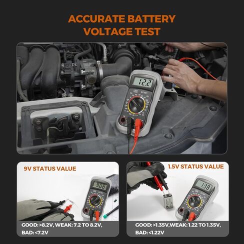 CEM 2000 Counts Digital Multimeter TRMS, Multimeter Accurate Tester for DC Voltage to 600V,DC Current to 10A,Resistance to 40MΩ,Diode Continuity Battery Test for Automotive Home Electricians in Kuwait