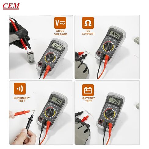 CEM 2000 Counts Digital Multimeter TRMS, Multimeter Accurate Tester for DC Voltage to 600V,DC Current to 10A,Resistance to 40MΩ,Diode Continuity Battery Test for Automotive Home Electricians in Kuwait