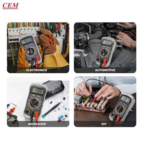 CEM 2000 Counts Digital Multimeter TRMS, Multimeter Accurate Tester for DC Voltage to 600V,DC Current to 10A,Resistance to 40MΩ,Diode Continuity Battery Test for Automotive Home Electricians in Kuwait