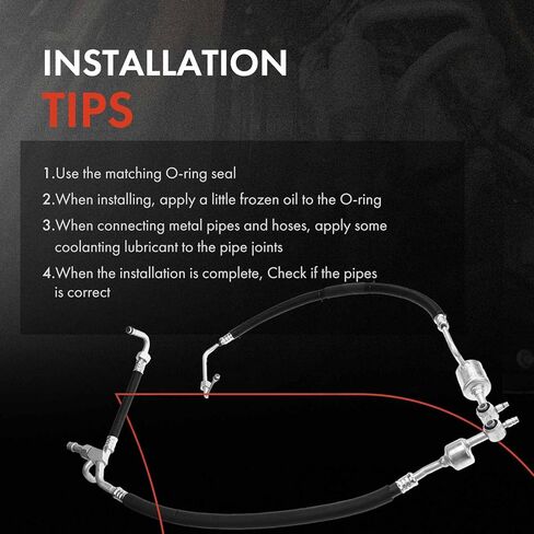 A-Premium A/C Suction Hose & Discharge Line Hose Assembly Compatible with Chevrolet & GMC Models - C2500 Suburban, K2500 Suburban, 1996 1997 1998 1999, 7.4L, Petrol, w/Rear Temperature Controls in Kuwait