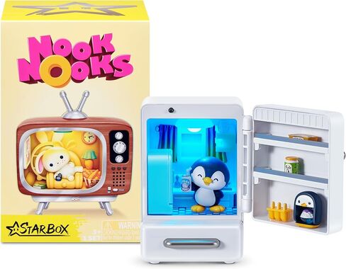 STARBOX Nook Nooks Series 1 Blind Box، تماثيل حيوانات صغيرة قابلة للتجميع مع مشاهد ذات طابع خاص وإكسسوارات مفاجئة، لعبة للأعمار من 3 سنوات فما فوق. in Kuwait