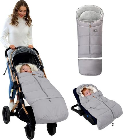 LAT Baby Warm Bunting Bag Universal,Extended and Removable,Stroller Sleeping Bag Cold Weather,Waterproof Toddler Footmuff in Saudi Arabia