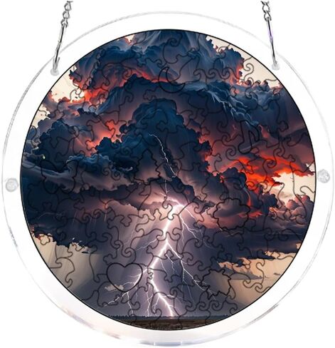 7.4in 83Pcs Handmade Craft Suncatcher Kit Thunderstorm Overfields Relax Handmade Gift for Family and Friends in Kuwait