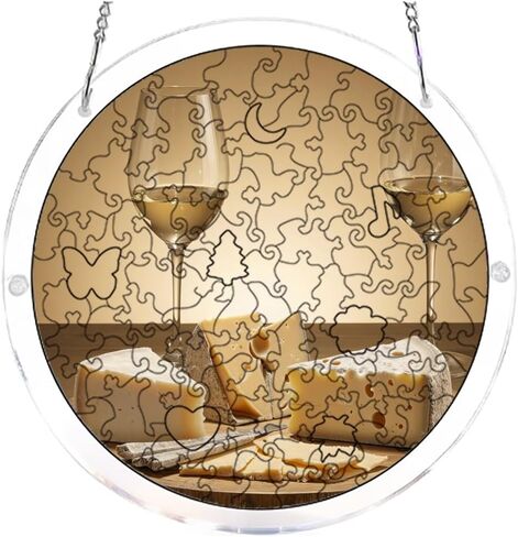 7.4in 83Pcs Festival Decor Acrylic Suncatcher Wine & Cheese Platter Practical Handicraft Gift for All Occasions in Kuwait
