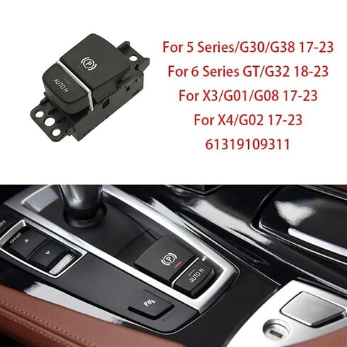 زر فرامل اليد متوافق مع BMW لسلسلة 5 6 G30 G38 GT G32 X3 G01 G08 X4 G02 فرامل اليد الكهربائية فرامل الانتظار مجموعة زر التبديل 61319109311 in Kuwait