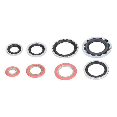 Air Conditioner Seal O Ring Kit, AC Compressor Gasket Set with Heat Aluminum Alloy Material for Automotive AC System Replacement in Kuwait