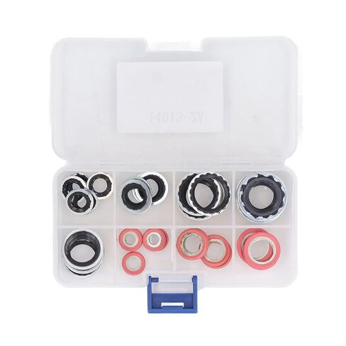 Air Conditioner Seal O Ring Kit, AC Compressor Gasket Set with Heat Aluminum Alloy Material for Automotive AC System Replacement in Kuwait