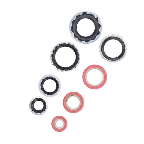 Air Conditioner Seal O Ring Kit, AC Compressor Gasket Set with Heat Aluminum Alloy Material for Automotive AC System Replacement in Kuwait