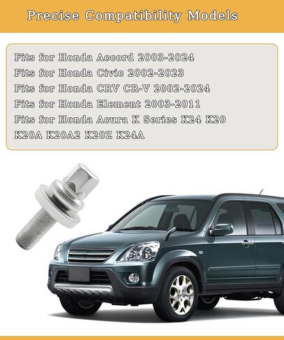 90017-PCX-013 Pulley Bolt and Washer Fits for Honda Accord 2003-2024,for Civic 2002-2023,for CRV 2002-2024,Acura K Series K24 K20 K20A K20A2 K20Z K24A,Replaces 90017-RNA-A01 in Kuwait