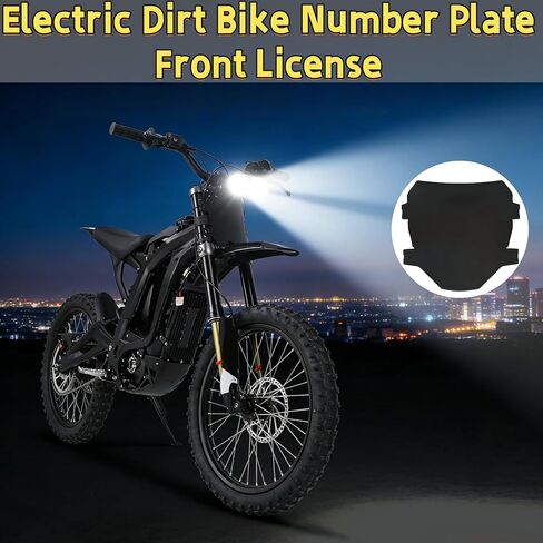 لوحة أرقام الدراجة الترابية الكهربائية الأمامية، لـ Ridstar Q20، Sting MX3/MX4/MX5، XXX، Mantis، Dragster Tuttio Soleil 01 Super 73 S1 S2 Y1 RX Macfox، سباق الإنحدار العالمي والدراجات الإلكترونية (لوحة سوداء) in Kuwait
