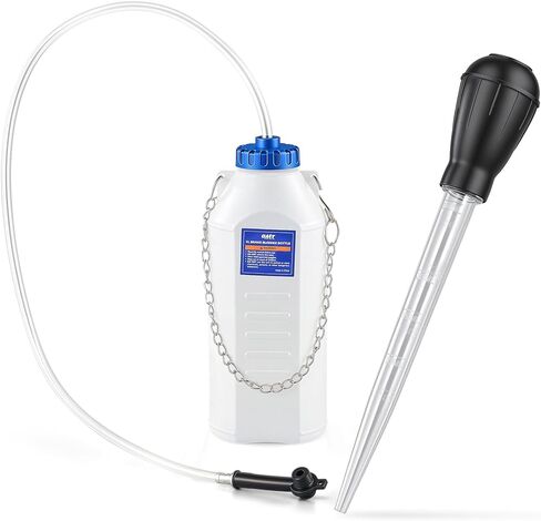 Orion Motor Tech Brake Bleeder Kit, 1L Brake Bleeder Bottle with 30 ml Fluid Extractor, 27 in Hose & Steel Chain, One-Person Brake Bleeding Tool Kit for Cars Motorcycle ATV in Kuwait