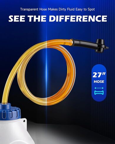 Orion Motor Tech Brake Bleeder Kit, 1L Brake Bleeder Bottle with 30 ml Fluid Extractor, 27 in Hose & Steel Chain, One-Person Brake Bleeding Tool Kit for Cars Motorcycle ATV in Kuwait