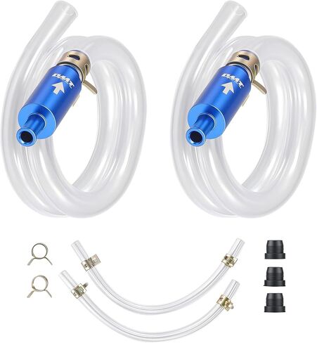 Orion Motor Tech 1 Pair Brake Bleeder Hose, 9pc One Way Check Valve Brake Bleeder Hose Set, Flexible PU Tubing with Steel Clamps & Dust Caps Universal for Cars and Motorcycles in Kuwait