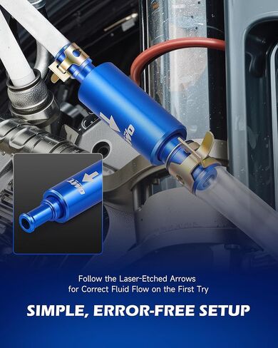 Orion Motor Tech 1 Pair Brake Bleeder Hose, 9pc One Way Check Valve Brake Bleeder Hose Set, Flexible PU Tubing with Steel Clamps & Dust Caps Universal for Cars and Motorcycles in Kuwait