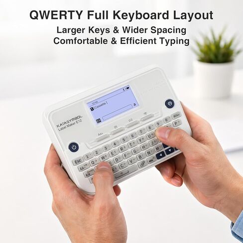 SUPVAN E12 Bluetooth Label Maker Machine with 4 Tapes, Support Keyboard & App with 30+ Fonts and 660+ Icons, Rechargeable Inkless Labeler for Office, Home, Kitchen, School, Organization, White in Kuwait