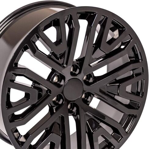 OE Wheels CV37 22 Inch Rims Fit Sierra 1500 Style 6x139.7 22x9 Gloss Black - Hollander 5906 (Set of 4) in Kuwait