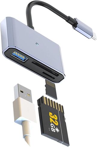 Various Port USB C Card Reader Slots Fast Speed Transmission Travel Friendly Build for Photographers Professional Card Reader in Kuwait
