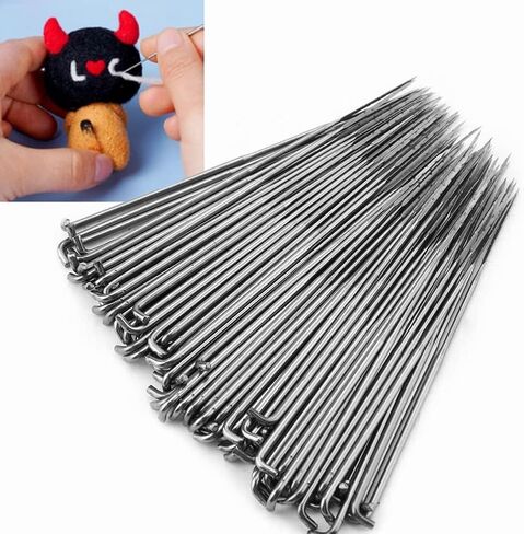 CYSFETENA Felting Needles - 100Pcs Wool Needle Felting Supplies, Needle Felting Kits for Handcraft, Needle Felting Tools Accessories for Beginners and Crafters 3.1 x 0.8 in in Kuwait