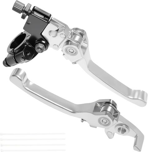 مجموعة رافعة فرامل قابلة للطي، 7/8 بوصة (22 مم) مقود متوافق مع 110cc 125cc 140cc Dirt Pit Bike، TTR 125، SSR، Xmotos، Apollo 125 (ألومنيوم مطور) (أسود) in Kuwait