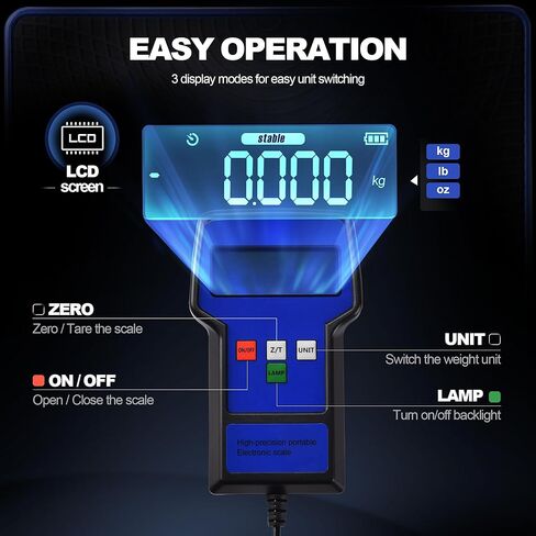 High Accurancy Digital HVAC Refrigerant Charging Weight Scale with Case 220 Pounds Blue in Kuwait