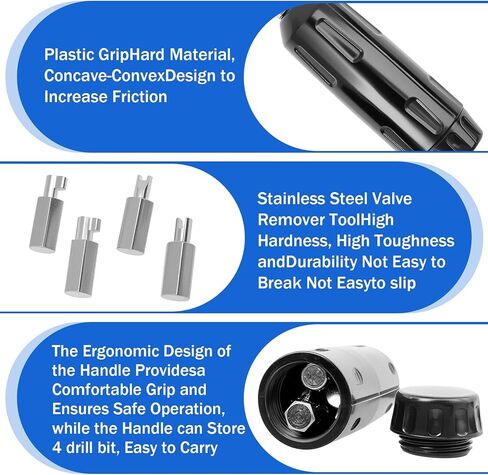 Universal Shield Locking Cap Key HVAC Tool, Refrigerant Locking Cap Multi-Key for R410A R22, for JB Industries, SHIELD, C&D, NOVENT Locking Caps in Kuwait
