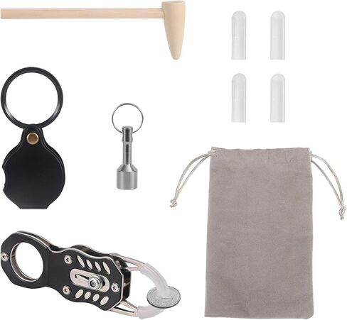 Coin Ping Tester Kit, Portable Pinger Coin Tester Gold and Silver Coins Size Comparison Verification Tool Sound Resonance Testing for Collectors in Kuwait