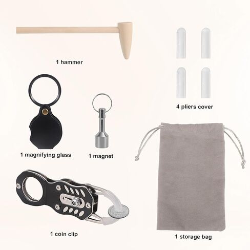 Coin Ping Tester Kit, Portable Pinger Coin Tester Gold and Silver Coins Size Comparison Verification Tool Sound Resonance Testing for Collectors in Kuwait