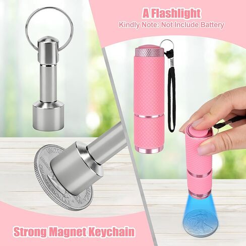 Silver Coin Tester Kit, Pocket Coin Testing Include Coin Pliers, Hammer, Magnifying Glass, Magnet Keychain, Silicone Cap, Measuring Board, Double-Scale Caliper, Flashlight, Gloves, Storage Bag in Kuwait