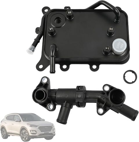 مبرد زيت ناقل الحركة ومجموعة الصمامات 25620-D3000، 25630-D3000 متوافق مع Hyundai Tucson 2.0L 2016-2021، Tucson 2.4L 2018-2021، لكيا سورينتو 2017-2020 مبرد صمام سائل الماء in Kuwait