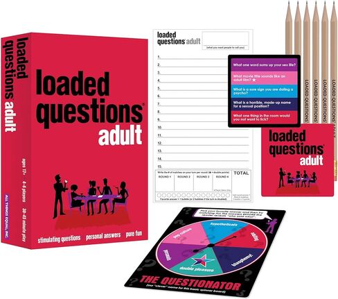 All Things Equal, Inc. ADULT LOADED QUESTIONS, a Rousing Adult Party Game, Over 300 Suggestive, Silly, Stimulating Questions, 4 to 6 Players, for Ages 17 and up in Saudi Arabia