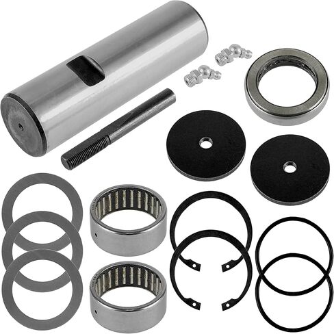Caltric King Pin Kit Compatible with Case 570LXT 570MXT 580SL 580SM 585G 590SL 2WD Side Slot D103626 in Kuwait