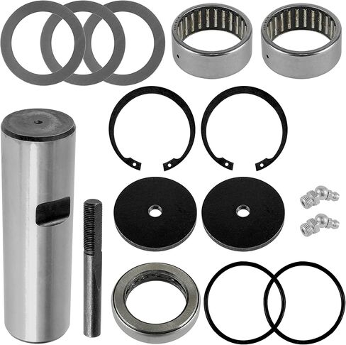 Caltric King Pin Kit Compatible with Case 570LXT 570MXT 580SL 580SM 585G 590SL 2WD Side Slot D103626 in Kuwait