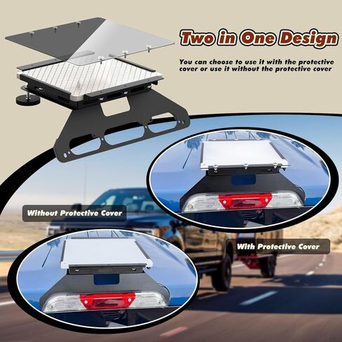 حامل كابينة TOPOWN بدون حفر لـ Starlink Mini لـ Ford F150 (2015+) مع غطاء، حامل شاحنة لـ Starlink Mini لـ F250-F550 (2017+)، أقدام دعم لجسم الألومنيوم (براءة الاختراع الأمريكية 30/008,384) in Kuwait