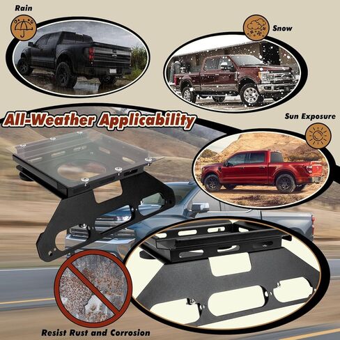 حامل كابينة TOPOWN بدون حفر لـ Starlink Mini لـ Ford F150 (2015+) مع غطاء، حامل شاحنة لـ Starlink Mini لـ F250-F550 (2017+)، أقدام دعم لجسم الألومنيوم (براءة الاختراع الأمريكية 30/008,384) in Kuwait