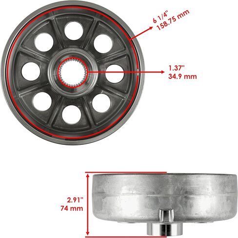 Caltric Rear Brake Drum And Shoes Compatible with Honda Rancher Fourtrax 420 TRX420FM FE 2007-2024 in Kuwait