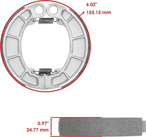 Caltric Rear Brake Drum And Shoes Compatible with Honda Rancher Fourtrax 420 TRX420FM FE 2007-2024 in Kuwait